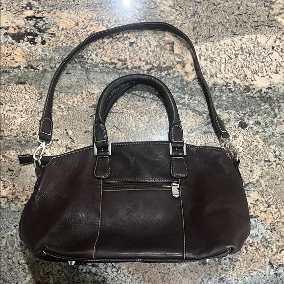Le Donne Handbags - Elegant Brown Leather Handbag
